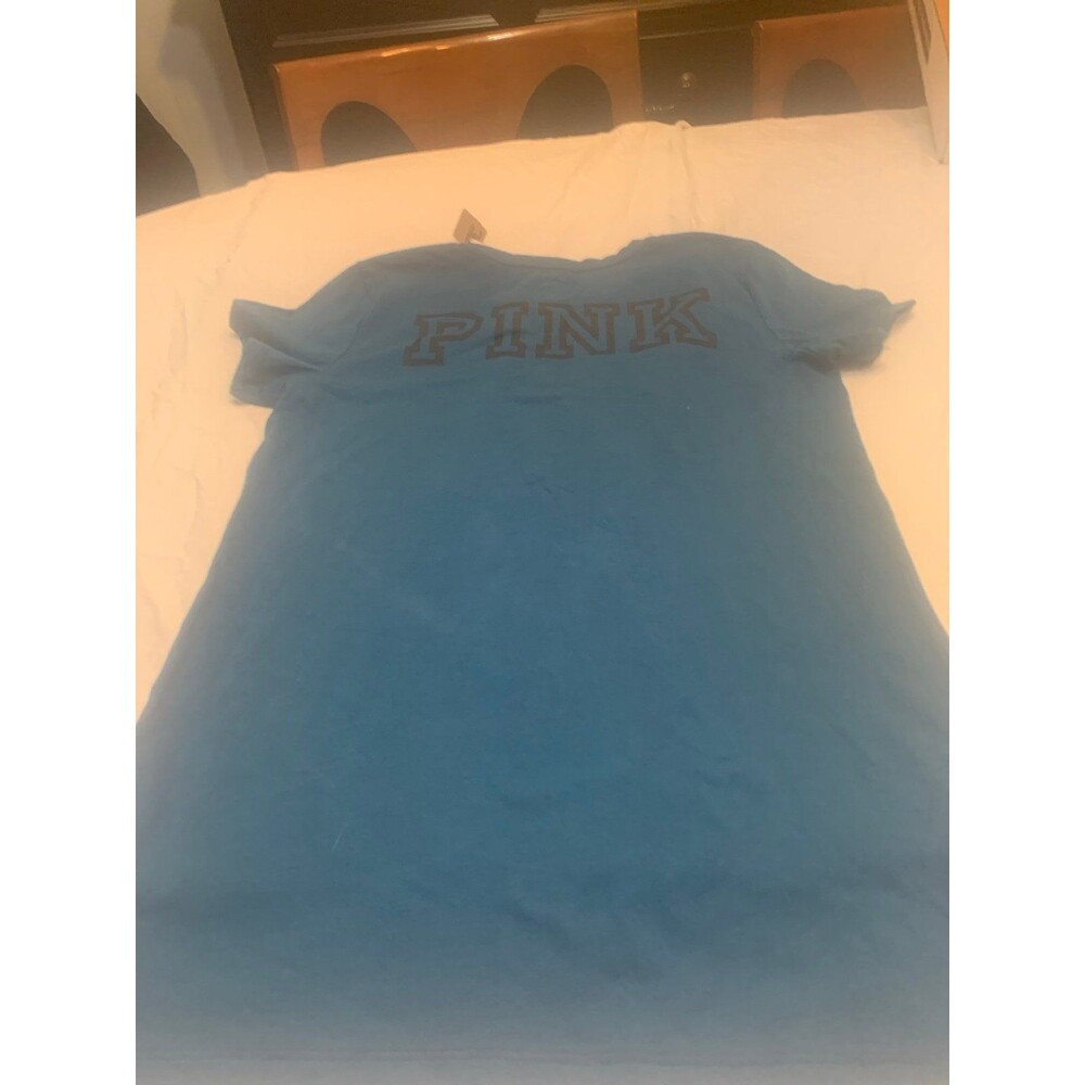 NWT Victoria’s Secret PINK Ocean Blue Tee “Kinder to the Planet” Size XS